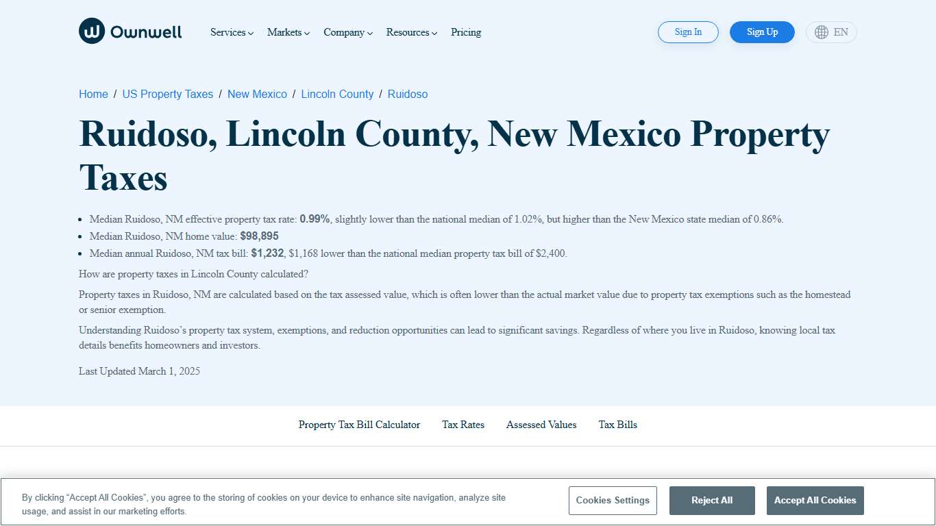 Ruidoso, Lincoln County, New Mexico Property Taxes - Ownwell